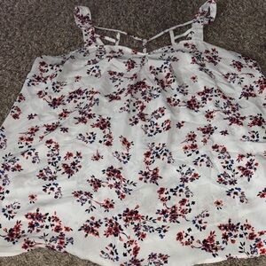 Maurices White Floral Camisole Top